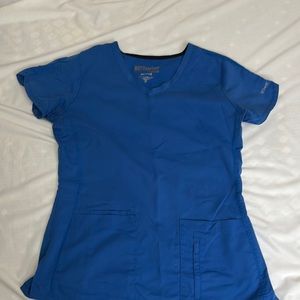 Royal blue scrub top